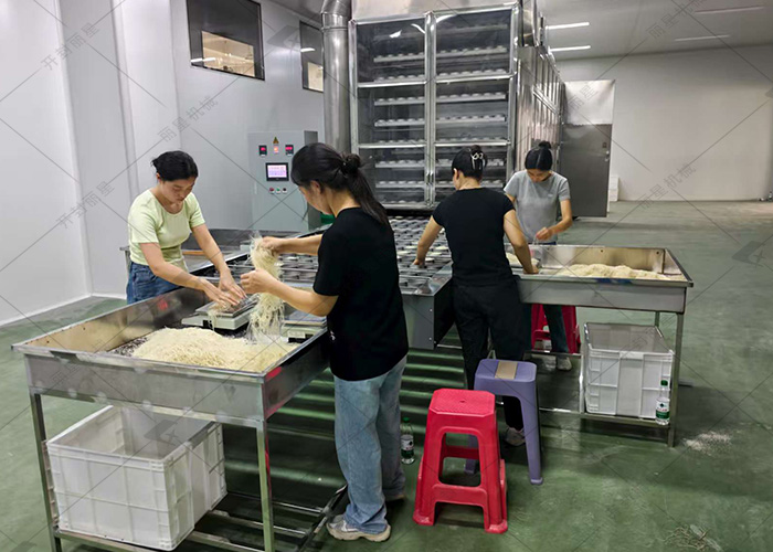 泌阳县引入丽星 1.5 吨方便粉丝生产线，设备试机工作启动